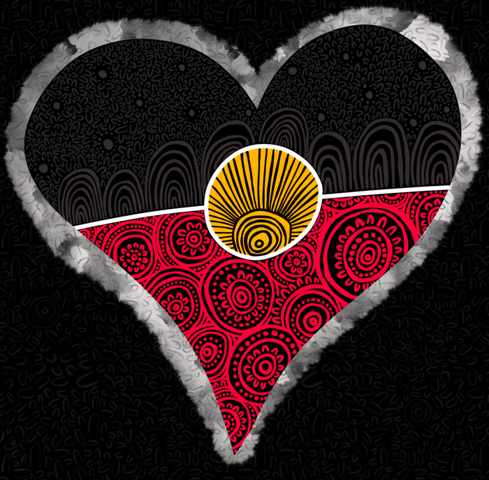 Flag Love – Aboriginal Art Print