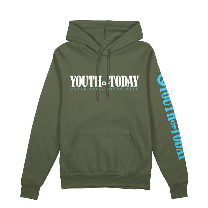 youth of today Flame Still Burns - Olive Pullover front