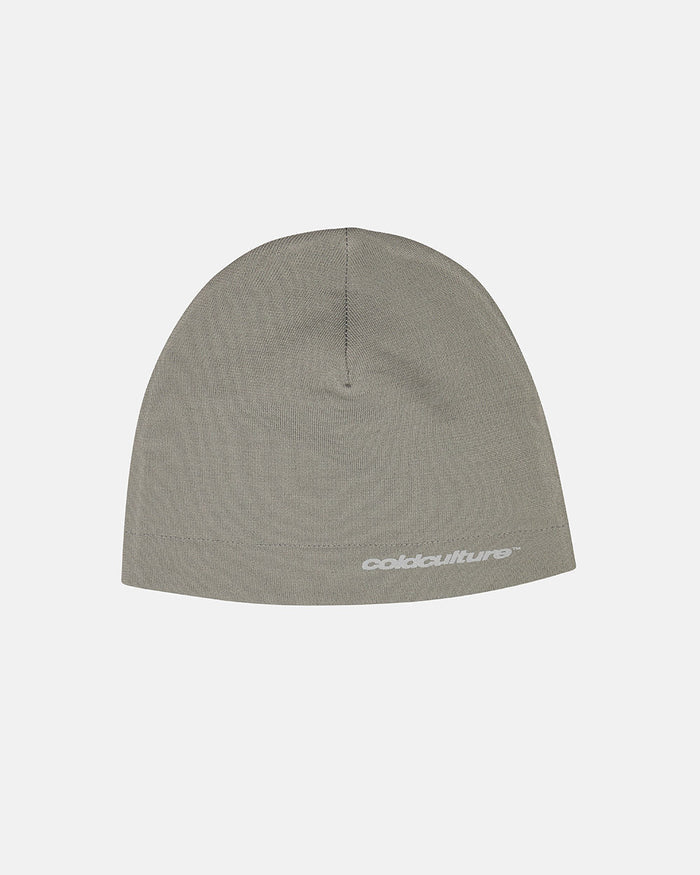 FLASH BEANIE GREY - grey beanie, front view - Cold Culture