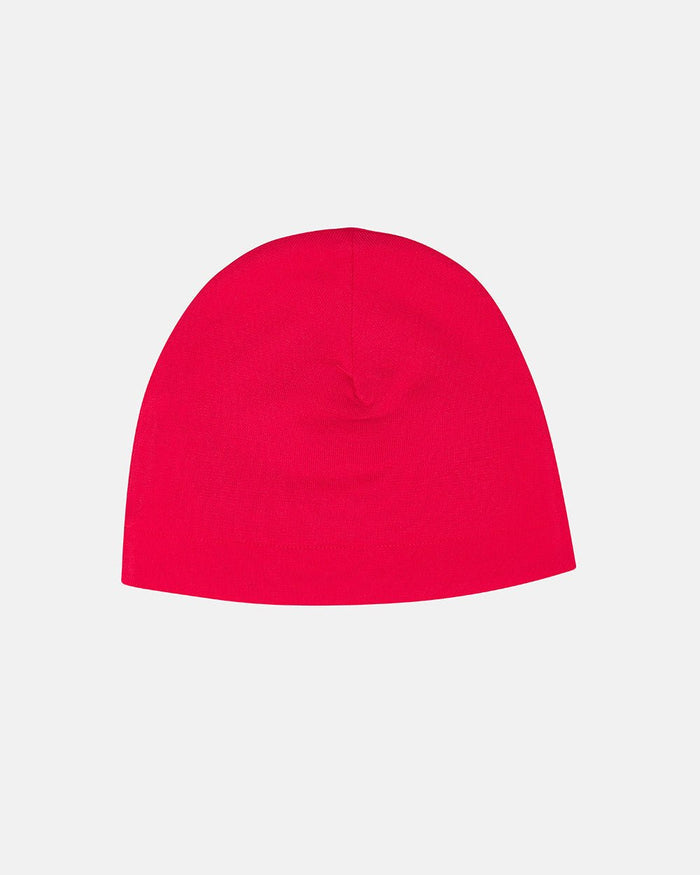 FLASH BEANIE RED - red beanie, back view - Cold Culture