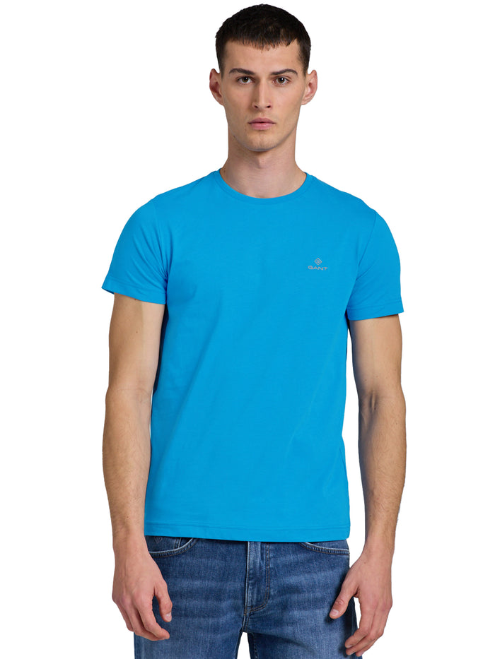 GANT_TS_CONTR Gant Contrast Logo | Mens Crew Neck T-Shirt GANT RAWDENIM