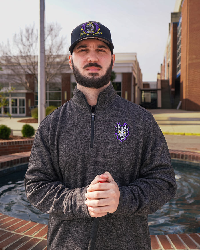 Gargoyles Gry/Blk Fleece Secondary Patch 1/4-Zip Up