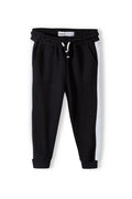 Fleece Joggers, Black, Contrast Stripe - 1