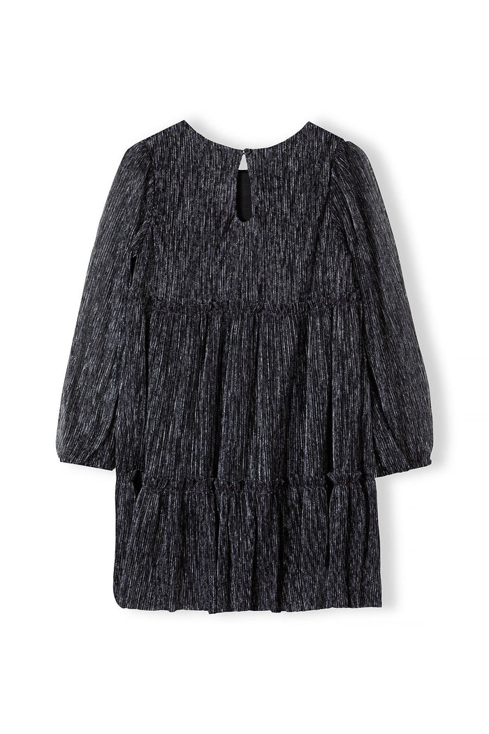Sparkle Party Dress, Black, Long Sleeve - 3