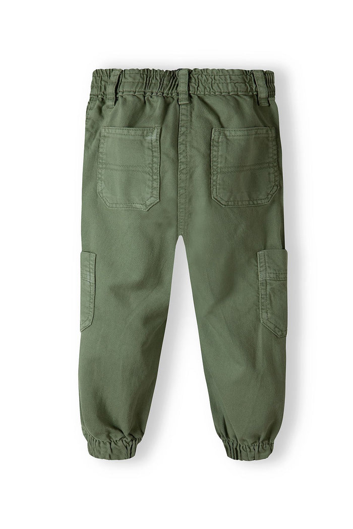 Cargo Trousers, Khaki, Elasticated Waist - 3
