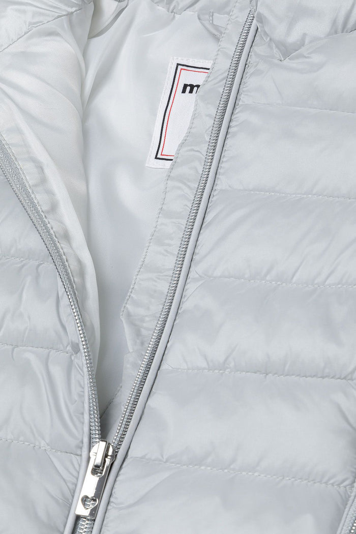 Quilted Puffer Jacket, Silver, Lightweight - 5