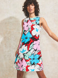 Graphic Floral-Print Shift Dress