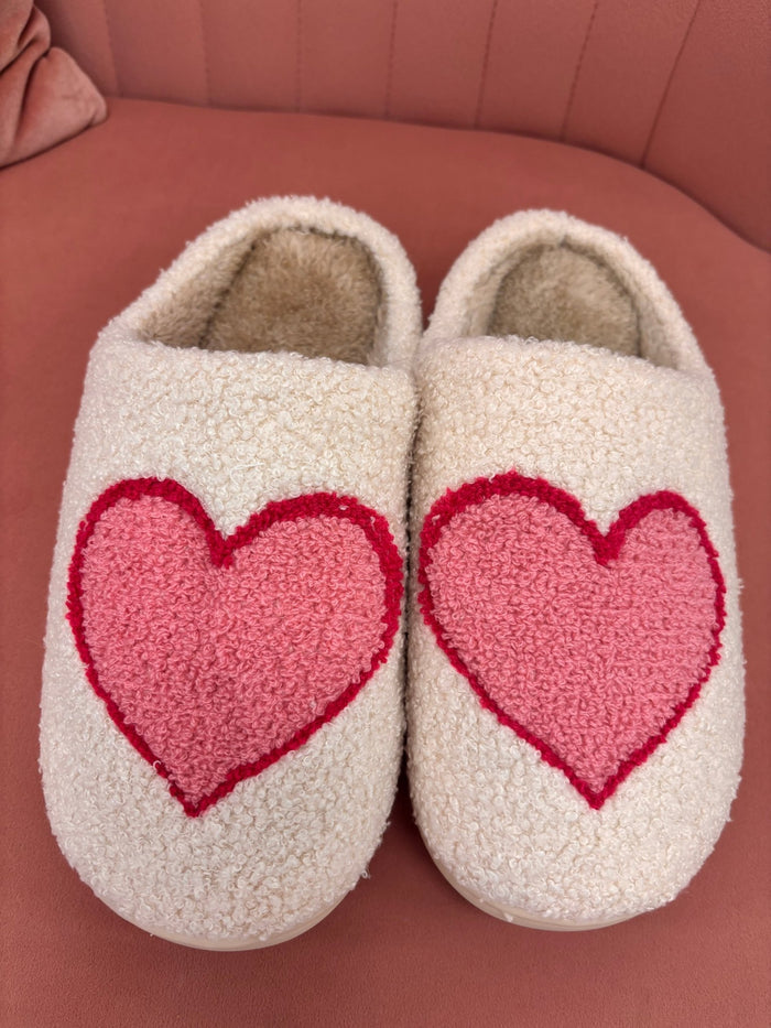 Heart Valentine's Day Fuzzy Slippers - Intimate Whispers