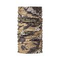 A neck gaiter with camouflage pattern