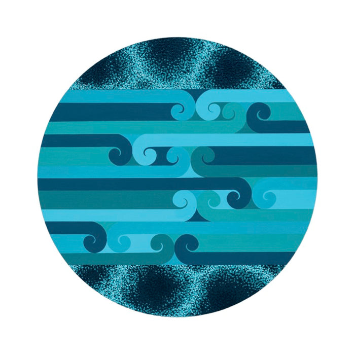 Ki Uta Ki Tai (From Mountains to the Sea) – Blue Art Print