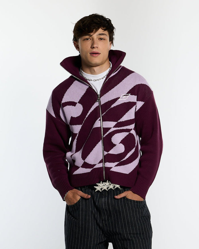 LINES FUSION KNIT PINK & PURPLE - COLD CULTURE #man