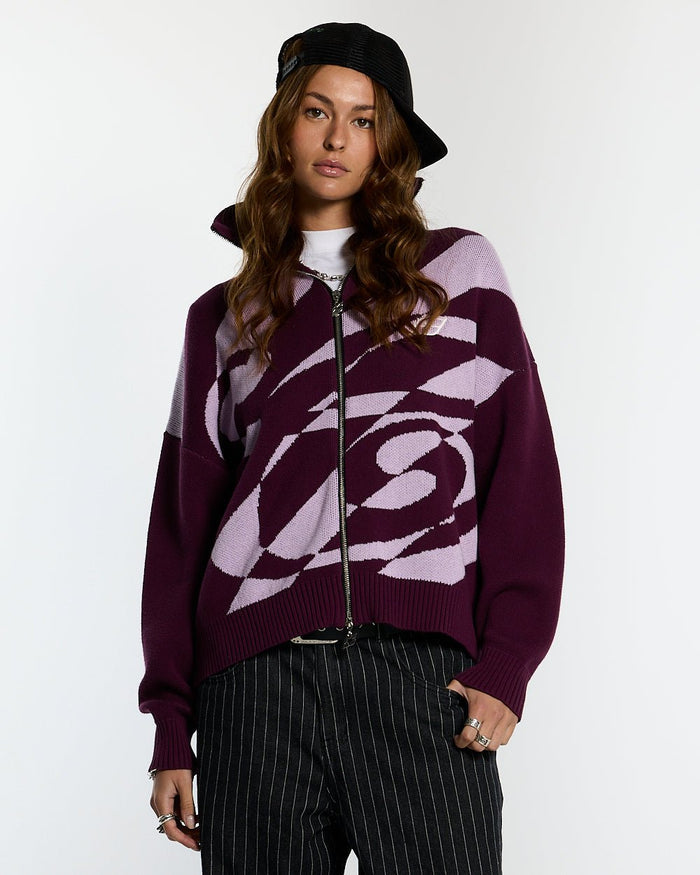 LINES FUSION KNIT PINK & PURPLE - COLD CULTURE #woman