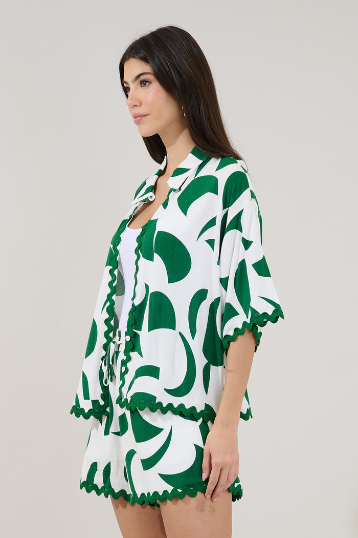 Marnie Button Up Shirt Abstract