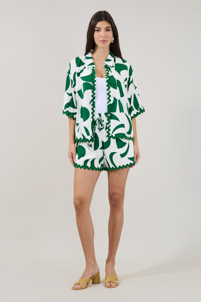 Marnie Button Up Shirt Abstract