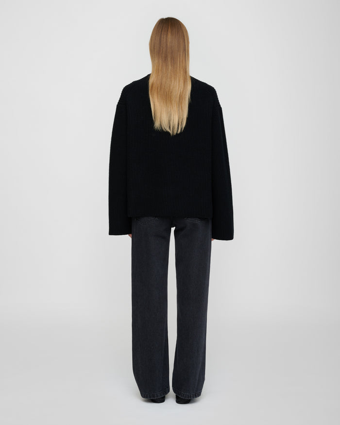 Maura - Merino cashmere sweater - Black