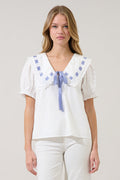 Miriam Gingham Sailor Top