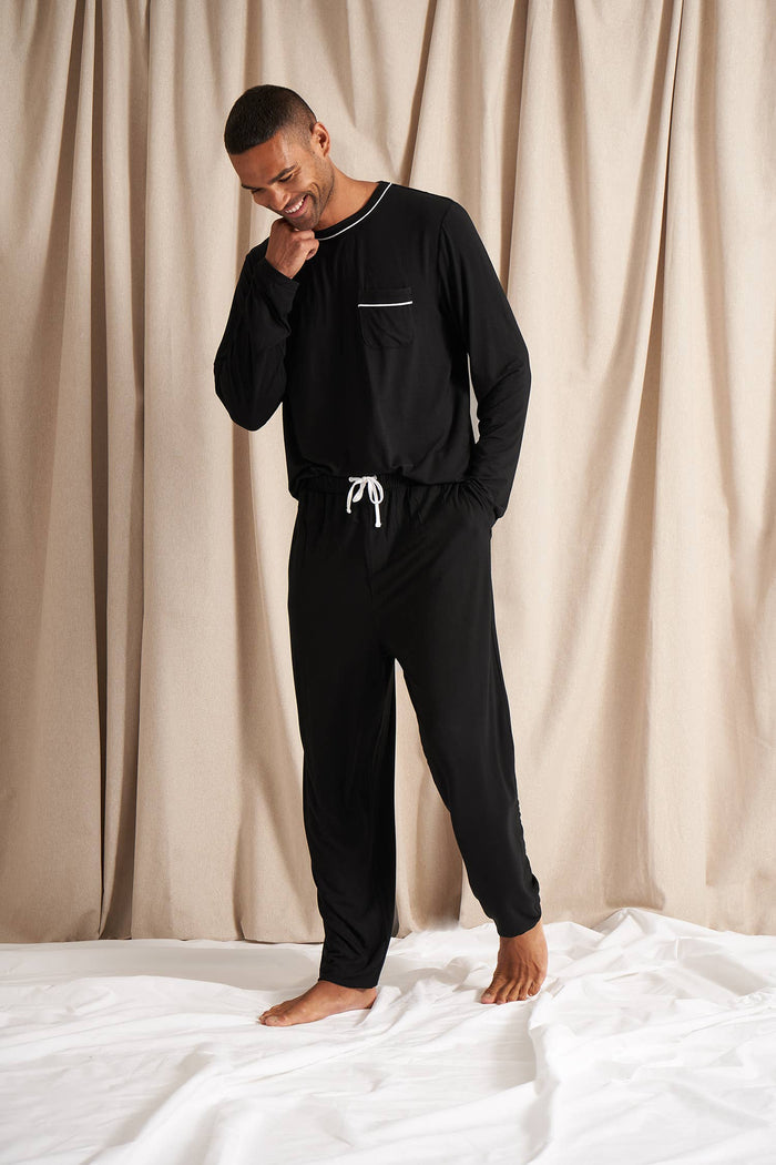 Mister You Bamboo Pajama Set: Black - Intimate Whispers