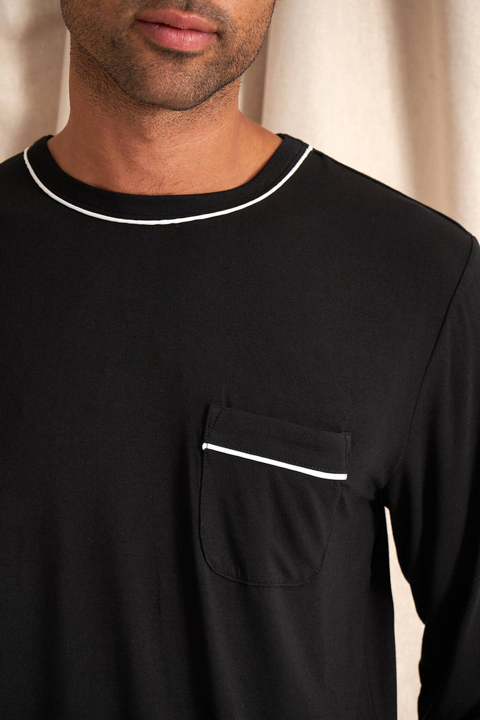 Mister You Bamboo Pajama Set: Black - Intimate Whispers