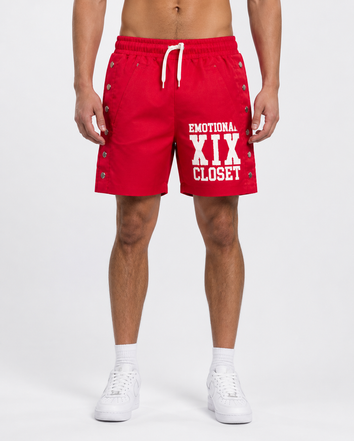 Mixed Emotion - Backyard Nylon Shorts - Red - Clique Apparel