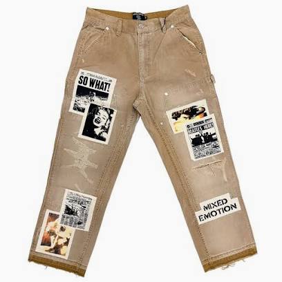 Mixed Emotion - Newspaper Pant - Brown