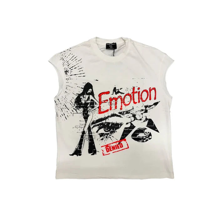 Mixed Emotion - Starboy Sleeveless Tee - White