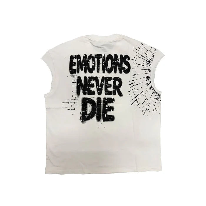 Mixed Emotion - Starboy Sleeveless Tee - White