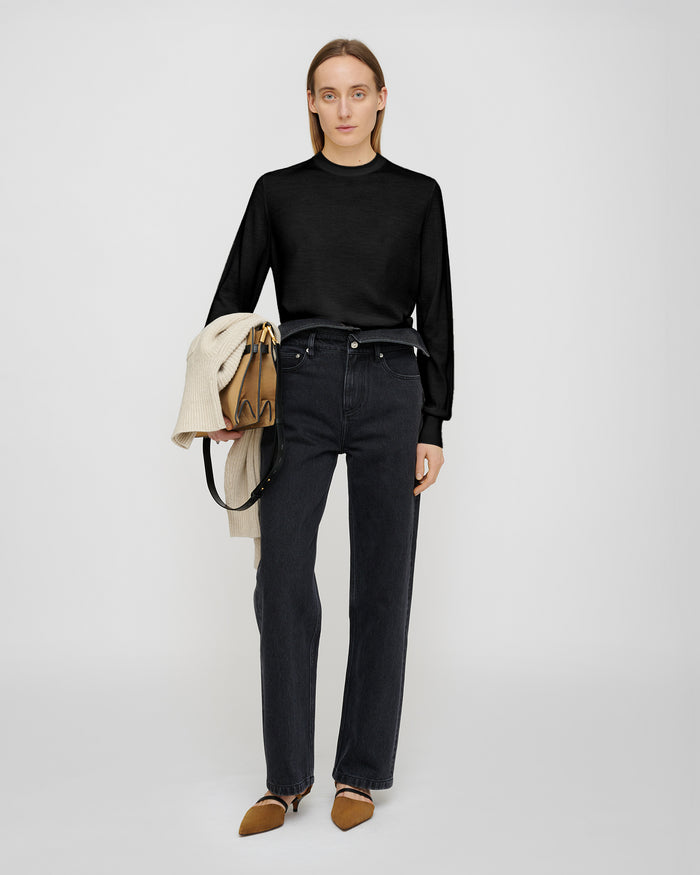 Nadra - Fine merino sweater - Black