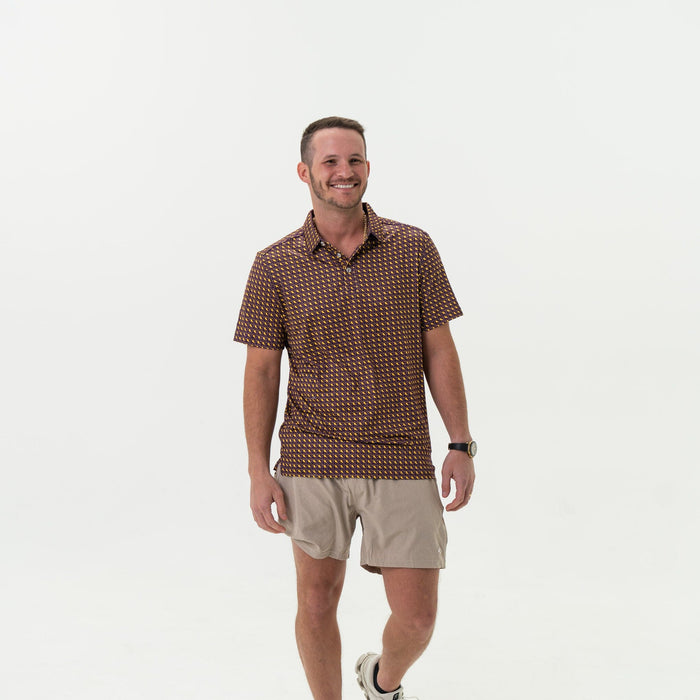 Performance Polo - Louisiana - Purple & Yellow