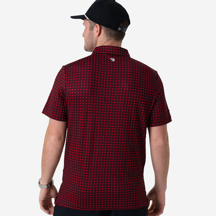 Performance Polo - Texas - Black & Red