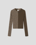 Perrie - Turtleneck top - Curry Stripe/Spacedye