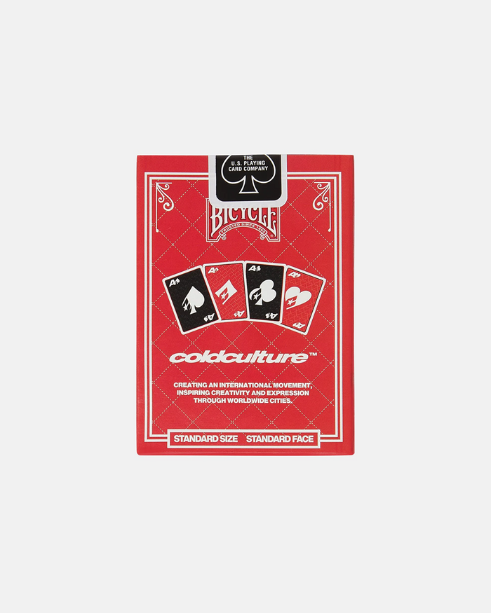 PLAYING CARDS BICYCLE - red playing cards deck, back view - Cold Culture