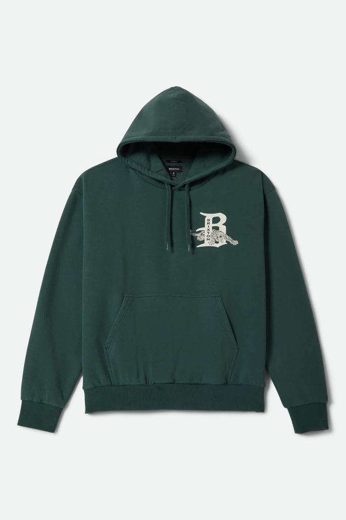 Men's Predator Relaxed Hoodie in the color Primal Green Worn Wash - Front Product View