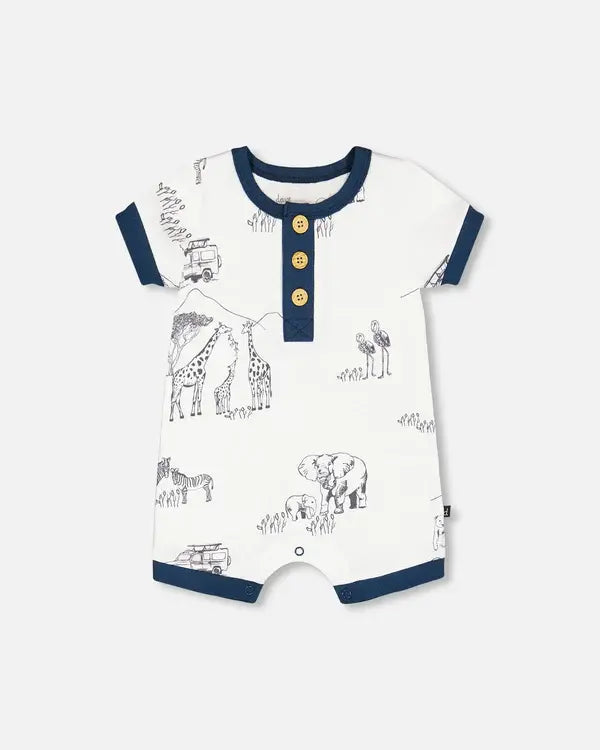 Printed Big Jungle World Onesie