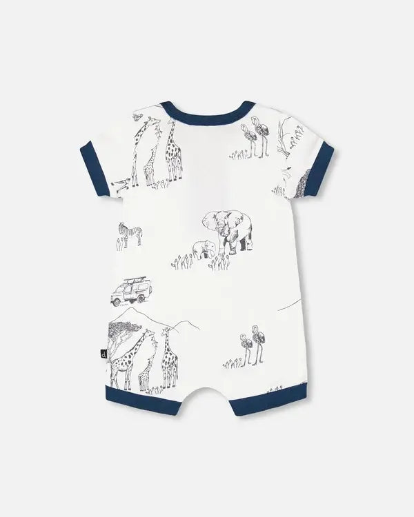 Printed Big Jungle World Onesie