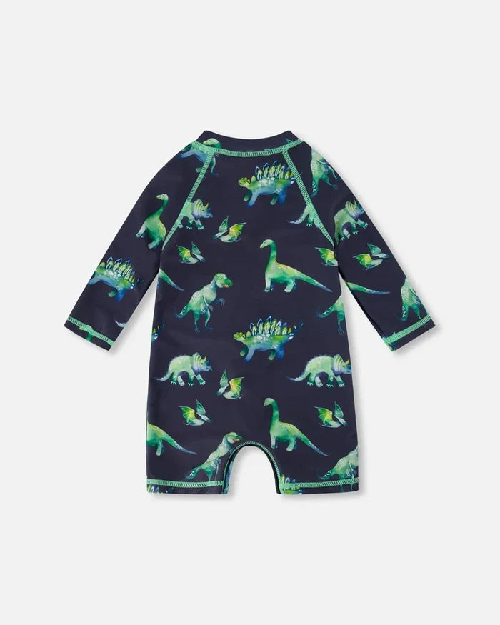 Printed Dinosaurs One-Piece Rashguard