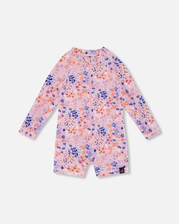 Printed Fields Flowers One-Piece Rashguard