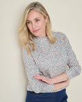 Printed Long Sleeved Cotton Turtle Neck Top - Matilda