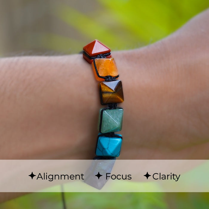Pyramid Combination + 7 Chakra Healing Bracelet