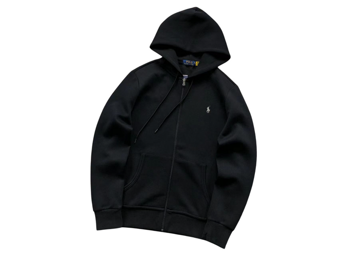 Ralph Lauren Classic Zip Hoodie Black/Grey