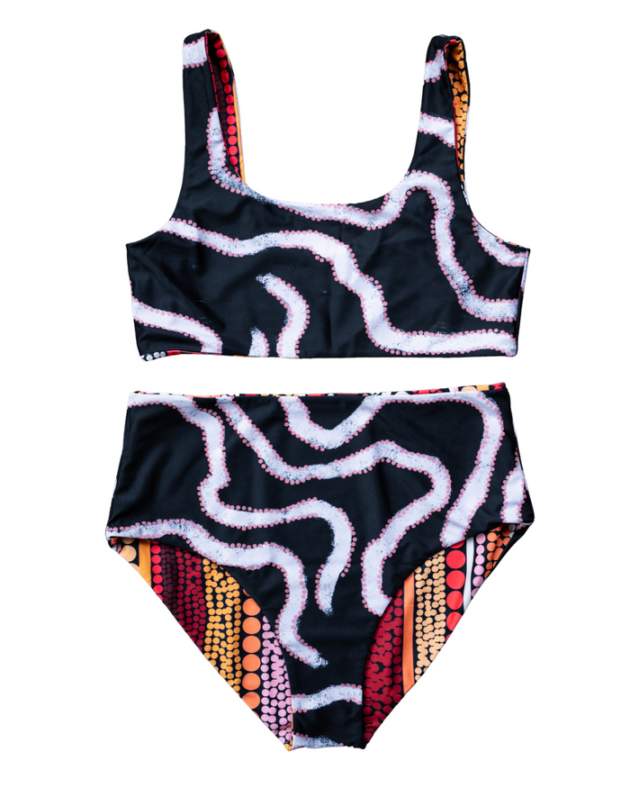 Reversible High Waist Bikini Set