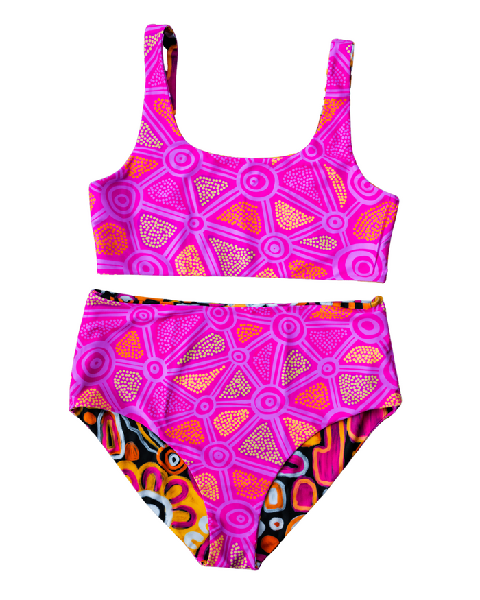 Reversible High Waist Bikini Set
