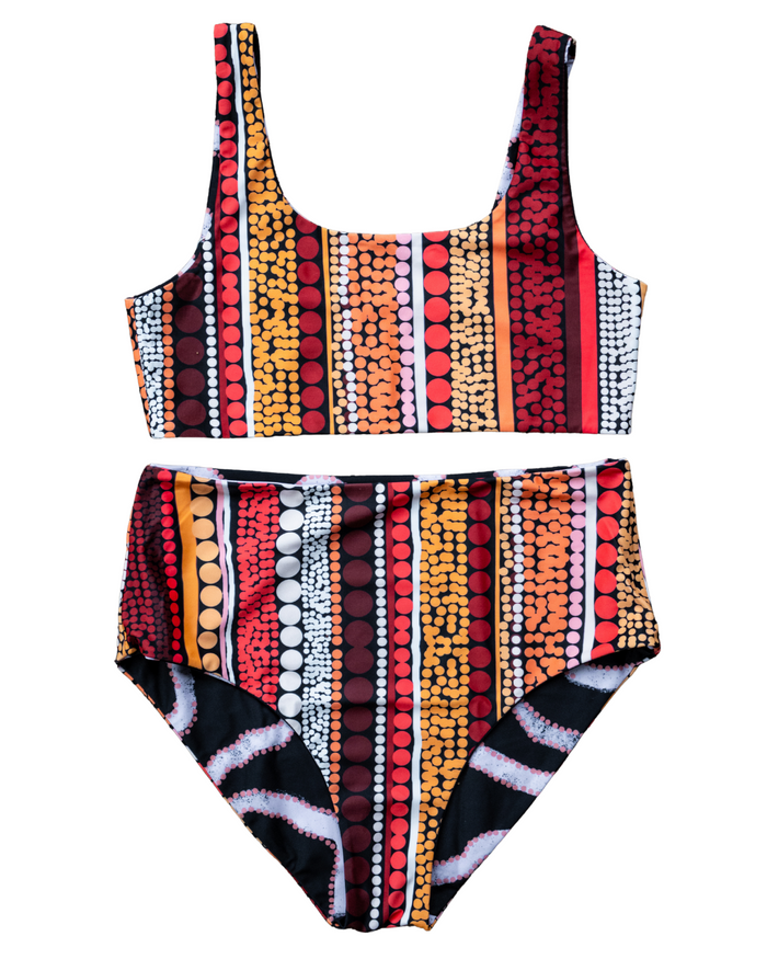Reversible High Waist Bikini Set