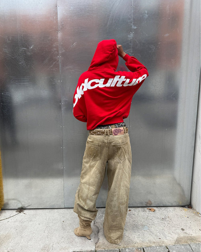 ROCKSTAR V2 PANTS BROWN - washed brown denim pants, street style shot - Cold Culture