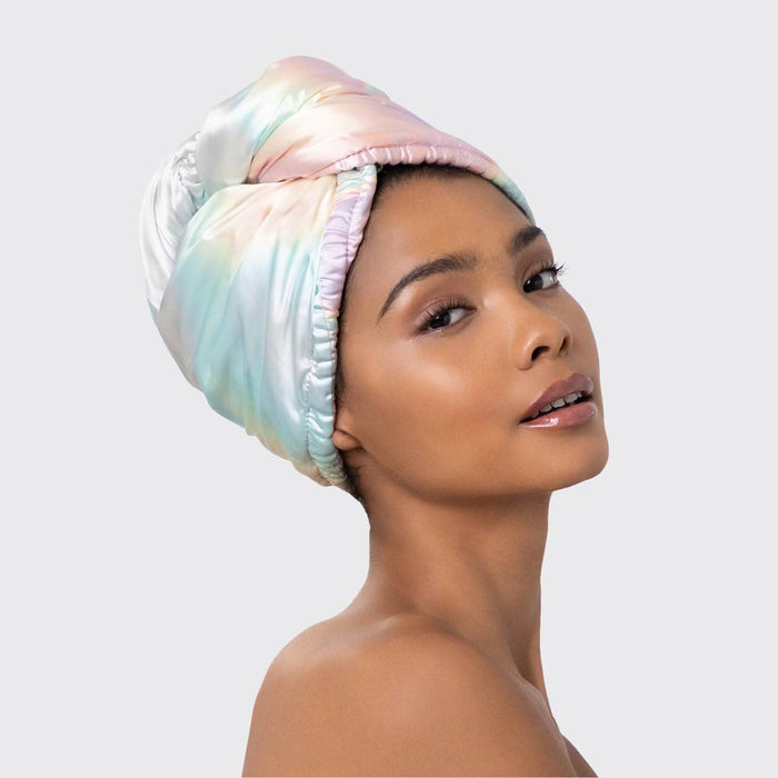 Satin-Wrapped Hair Towel - Aura - Intimate Whispers