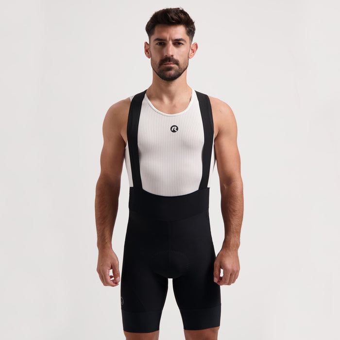 Rogelli Signature korte fietsbroek heren zwart gedragen voorkant.