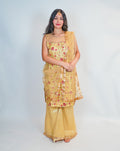Silk Dark Gold with Rose Embroidery Salwar Kameez