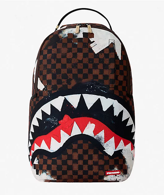 Sprayground - Sharks In Paris Cotton Canvas Painted Backpack