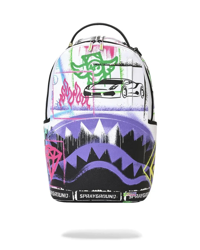 Sprayground - Stencil Shark Attack Black & White Split Backpack