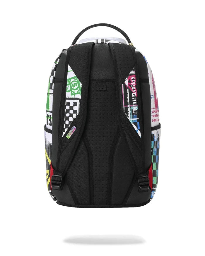 Sprayground - Stencil Shark Attack Black & White Split Backpack