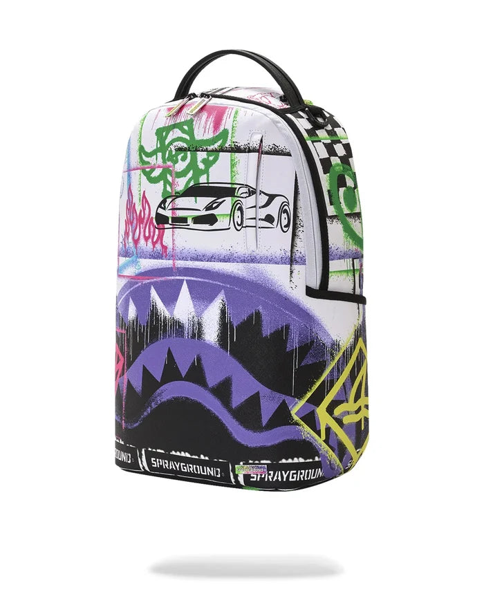 Sprayground - Stencil Shark Attack Black & White Split Backpack